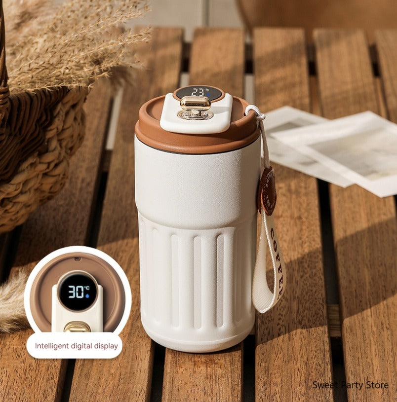 Vaso Térmico de Lujo con Sensor de Temperatura y Agarre