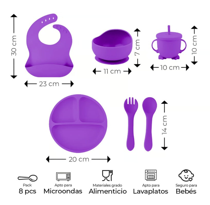 KIT SET ALIMENTACION PARA BEBE PREMIUM