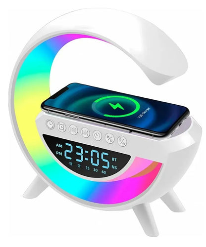 Lámpara Inteligente G-Speaker: Carga Inalámbrica 15W, Bluetooth & Alarma