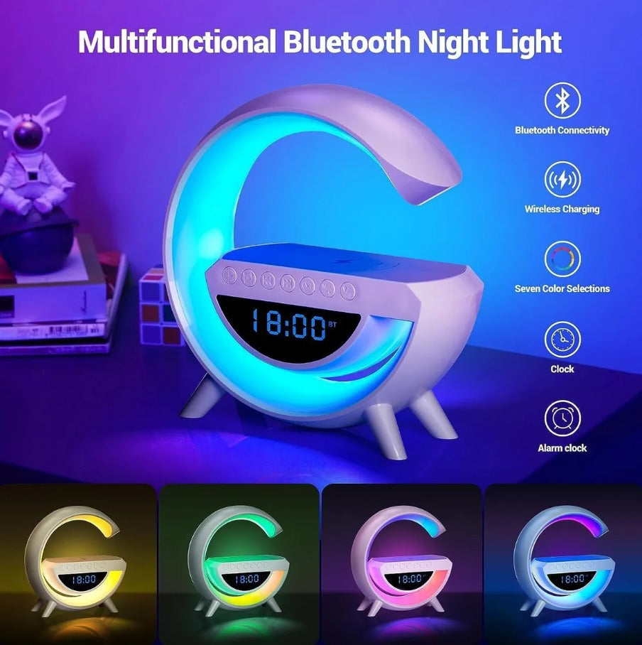 Lámpara Inteligente G-Speaker: Carga Inalámbrica 15W, Bluetooth & Alarma