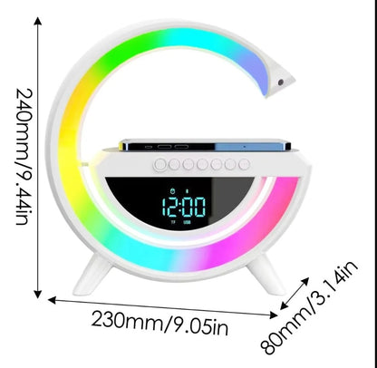Lámpara Inteligente G-Speaker: Carga Inalámbrica 15W, Bluetooth & Alarma