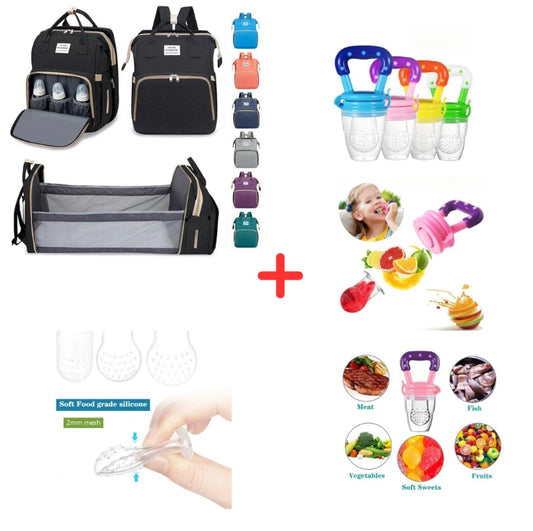 Pañalera + Chupo alimentador para bebe