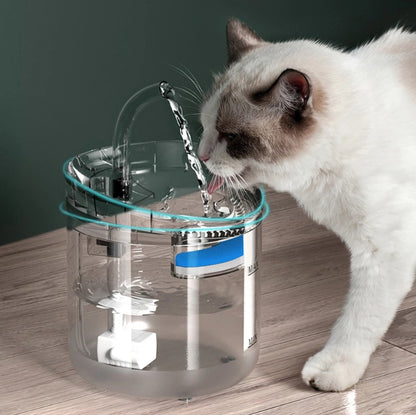 Fuente Para Mascotas Purificador De Agua: Diseño Transparente Y Silencioso