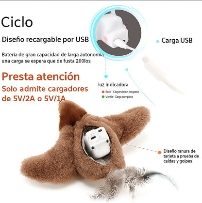 Juguete Pájaro Eléctrico Para Gatos: Con Sonido Y Movimiento Real