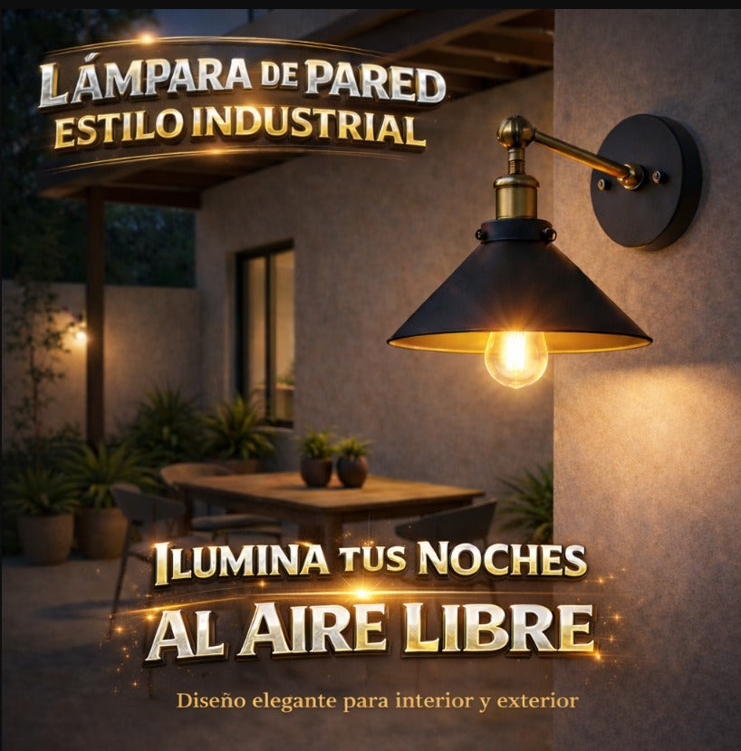 Lámpara Colgante Negra y Oro: Elegancia Industrial para Restaurantes y Hogares
