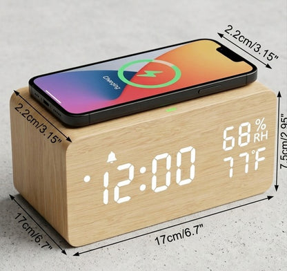 Reloj Despertador Pro: El Cargador Inalámbrico que Elimina el Caos de tu Mesa de Noche