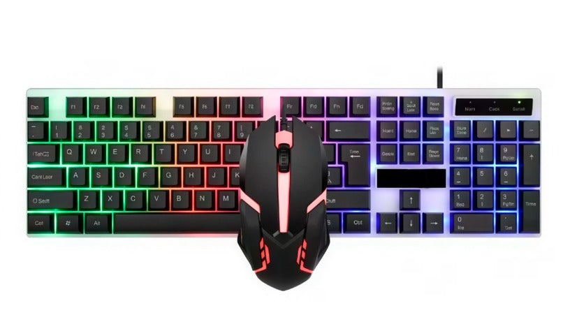Combo Gamer KT288: Teclado RGB + Mouse LED para Dominar la Noche